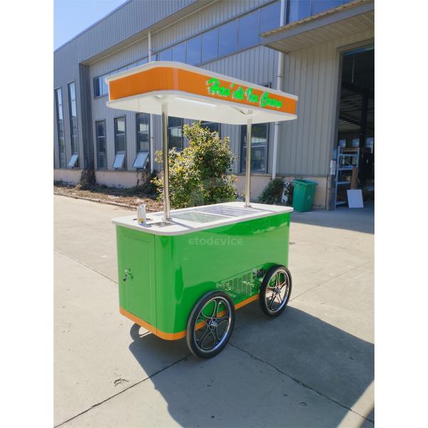 OEM CE Approved 4 Wheels Cargo Bike with Freezer Food Vending Carts for Sale Ice Cream Electric Tricycle