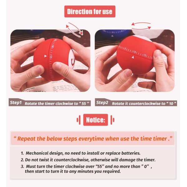 Mini Billiards Cute Kitchen Timer , Kitchen Cooking Timers 10*9cm ABS Material