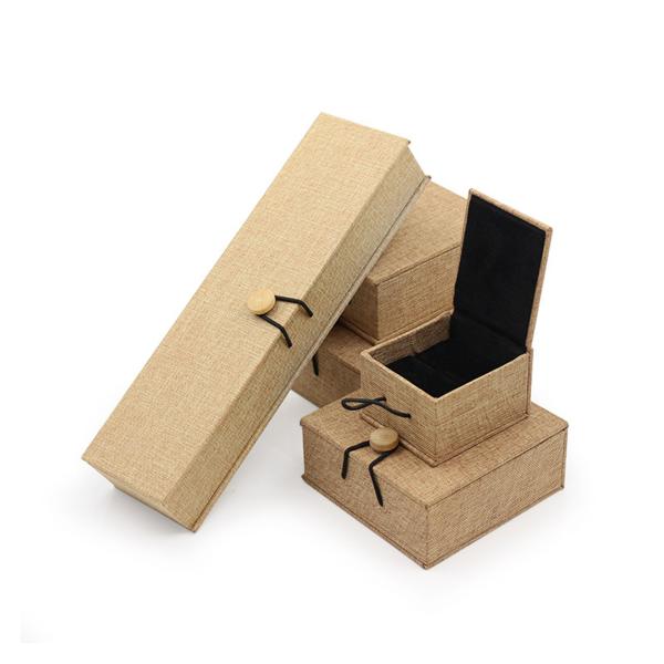 Earrings Necklaces Fabric Jewelry Box / Jewelry Storage Gift Boxes Yellow Color