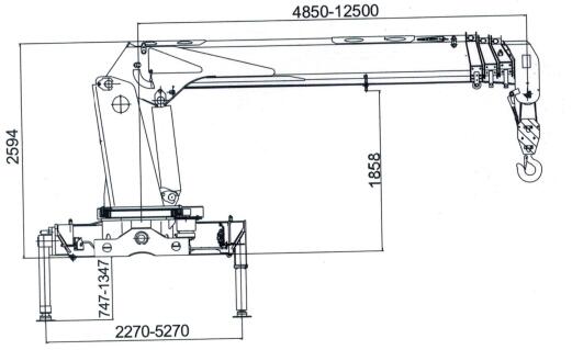 El camión de Dongfeng 6X4 montó la tonelada telescópica XCMG de la grúa 12 que se resumía la grúa del auge