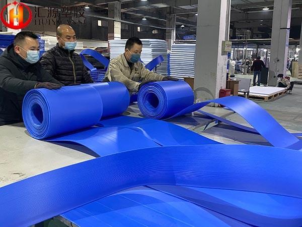 Smooth Glossy 1mx50m 5mm Blue Corrugated Plastic Rolls