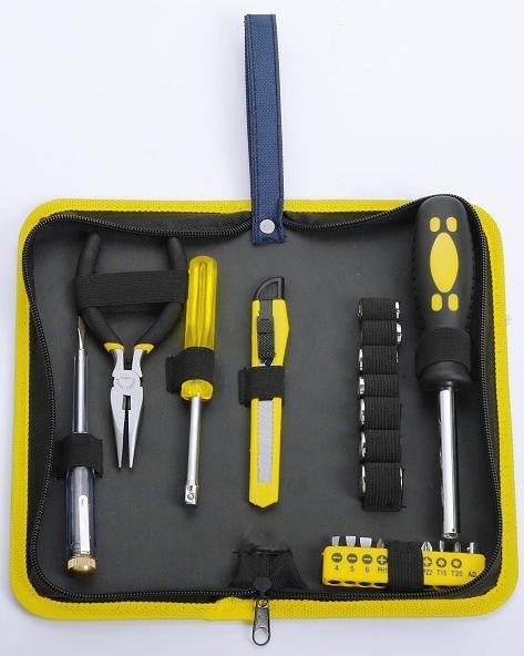 21 pcs mini tool set ,with pliers/screwdrivers bits/sockets