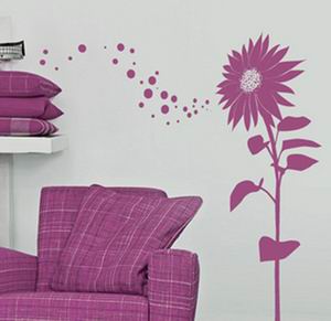 Contemporary Artificial Carving Classic Wall Flower Stickers G119
