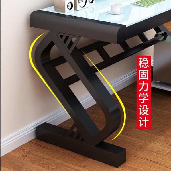 Logotipo de los clientes Oficina Escuela en casa Escritorio de computadoras con vidrio templado