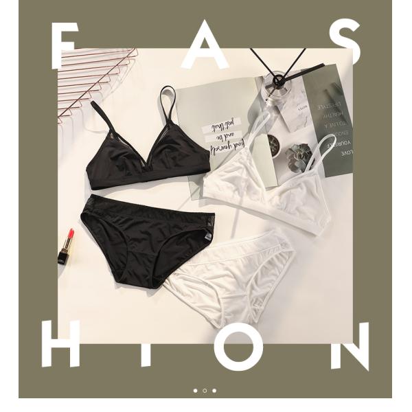 ODM Plus Size Bra Sets Strapless 18-35 Years Women'S Brief Sets Black Lingerie