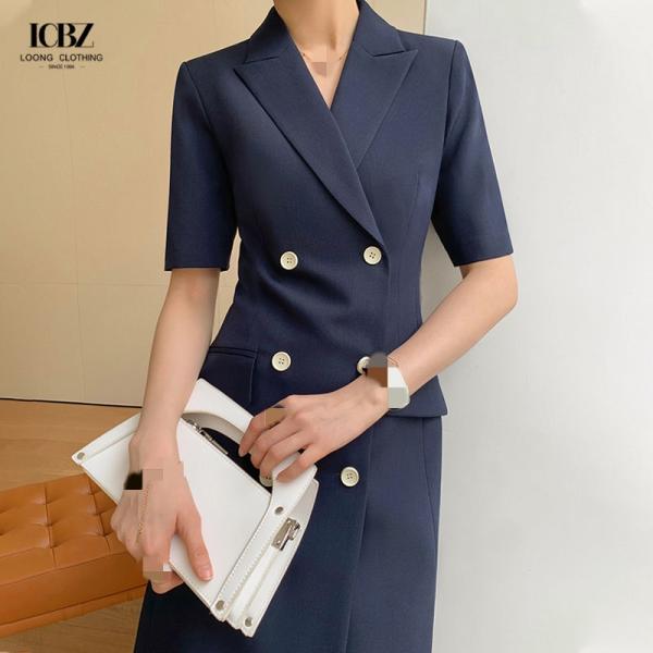 Pantalones con patrón sólido y chaqueta con chaleco de tamaño más grande para vestir de oficina traje de dama