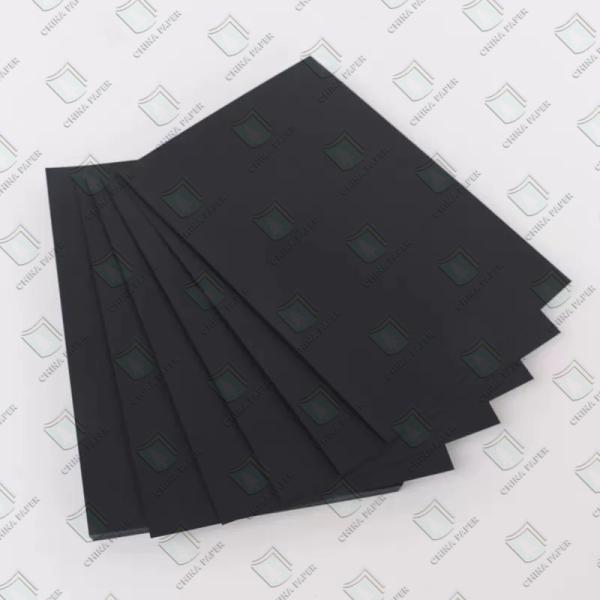 Papel de reciclagem liso Preto Bristol Tabuleiro Preto Cartão Dureza rígida