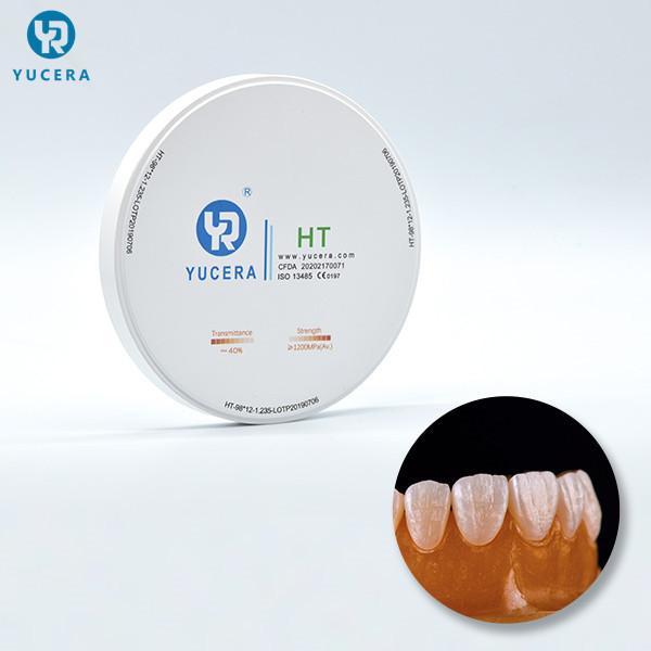bloco dental translúcido da zircônia do GH 1200MPA 40% de 98x25mm