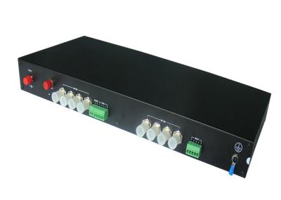 Rack Mount 8 BNC Ports 8CH HD SDI Video Optical Transceiver