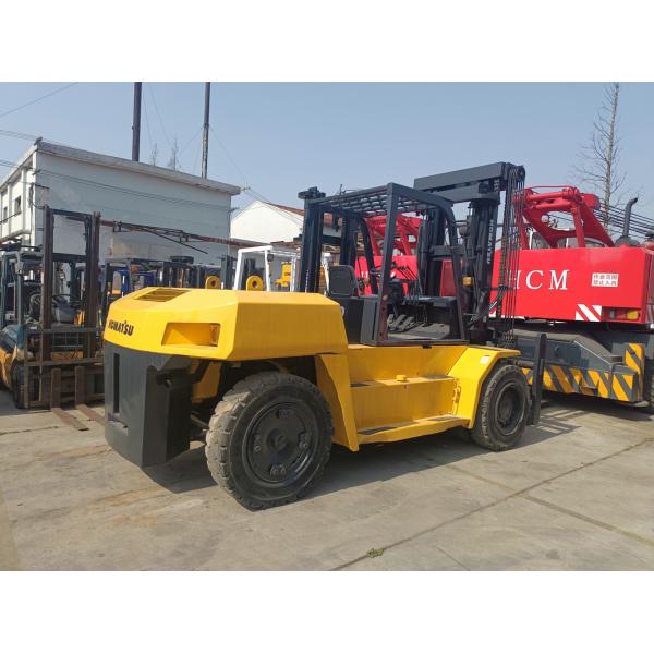 Japanese 15 Ton Used Forklift Komatsu FD150 Diesel Engine Hydraulic Tracked