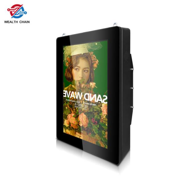 Vertical Wall Mounted Outdoor LCD Digital Signage 43 Inch Black Standard Fans Cooling -10° To 55°