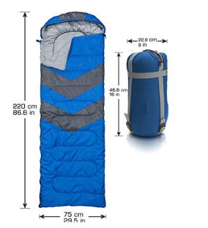 Outside Blue Grey Cotton Lightweight Mummy Bags For Big Guys