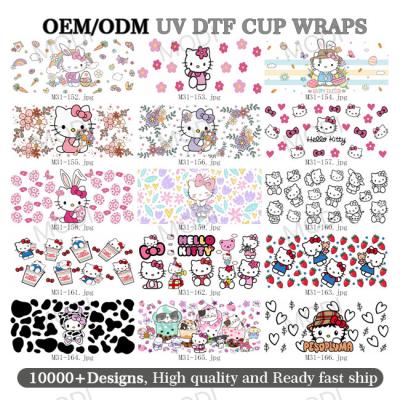 Imaiwill Custom MOQ High Quality Fashion Transfer Label Transparent Film UV DTF Glass Jar Packaging Transfer Cartoon