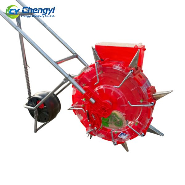 Reinforced Metal Hand Push Seeder Sowing Tool Stable Efficient Planting For Farmland Garden