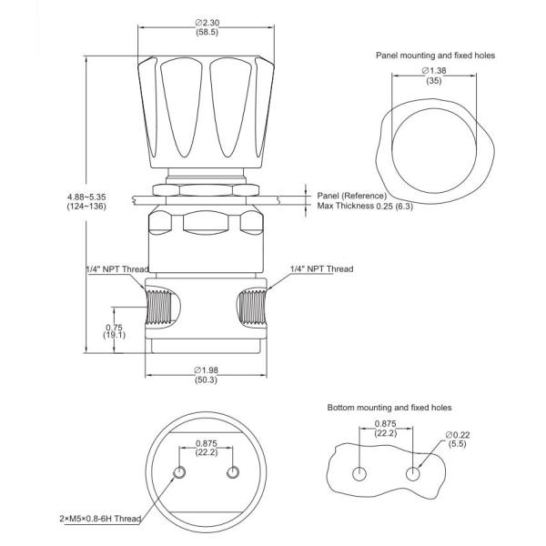 Регулятор давления газа высокого давления регулируемый ПКТФЭ/ПТФЭ/место Веспел одиночный этап