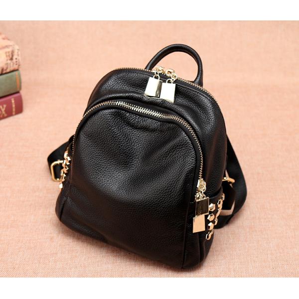 Fashion Pu Rivet Backpack Preppy Style For Women Bag