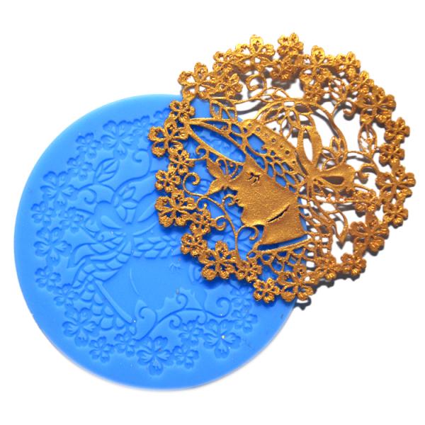 Handmade Silicone Baking Utensils Round Lace Mat Mold Cake Decorating