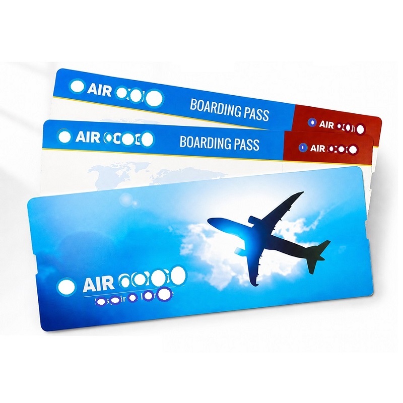 Thermal Boarding Pass with QR Code UV Printing