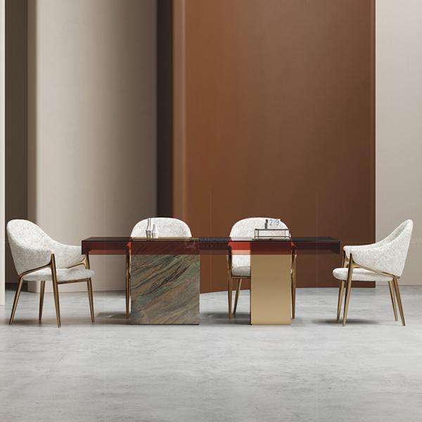 SS закалили стеклянный набор мебели буфета ресторана обеденного стола стула