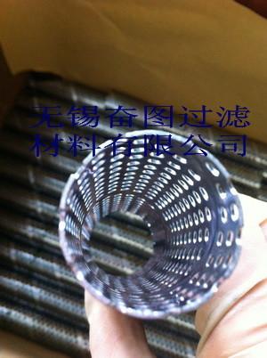 Round Perforated Metal Pipe , Spiral Perforated Tube Varnished With Subsequent Baking