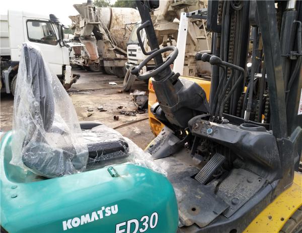 Hydraulic System Used Diesel Forklift Truck , FD30 Komatsu Diesel Forklift 3 Ton
