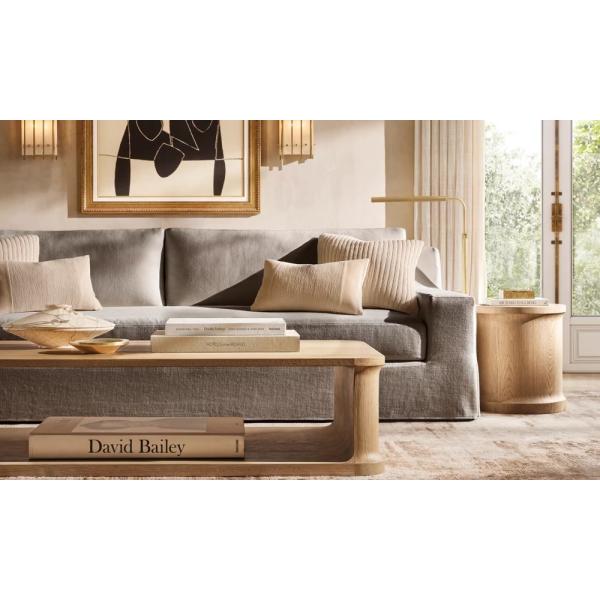 Muebles de mesa de café modernos personalizables con techo de madera para el hogar