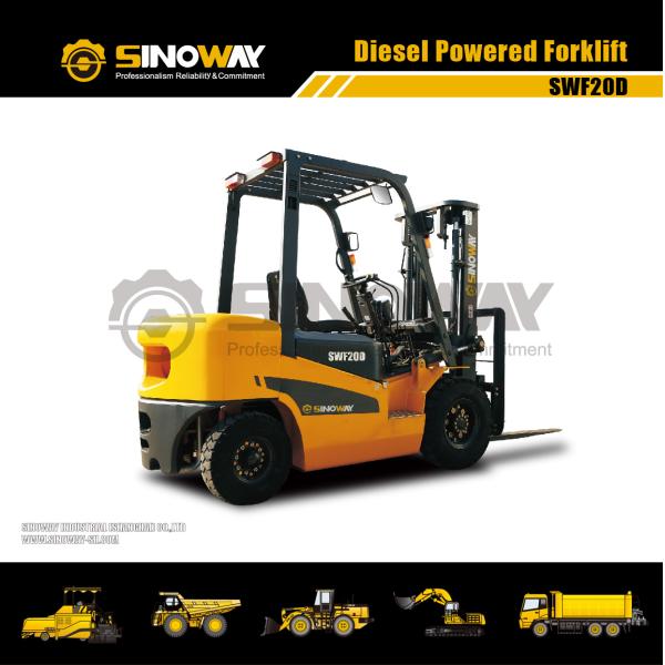 2-3.5 Ton Diesel Forklift  2 Ton Manual Hydraulic  500mm Load Center