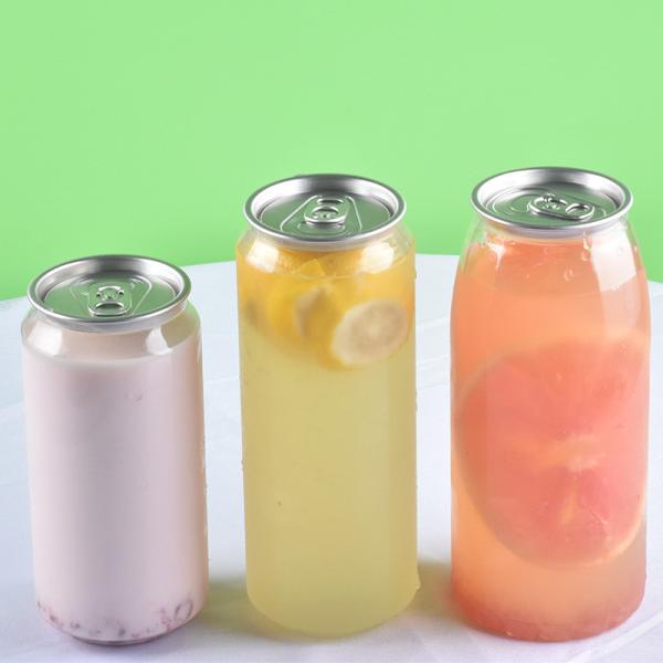 最高販売 缶ボトル ジュースビジネス Bpaフリー プラスチックボトル 完全に開ける 再利用可能なジュースボトル オーダーメイドロゴ