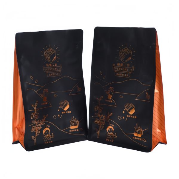 250g 500g 1kg Eco Friendly Coffee Bags With Hot Stamp Gold Logo