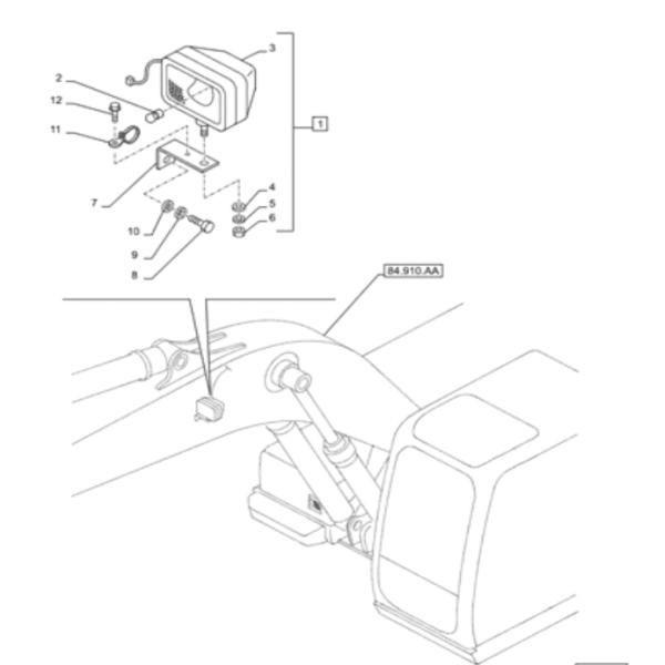 159598A1 159615A1 Lámpara de trabajo portátil para excavadoras