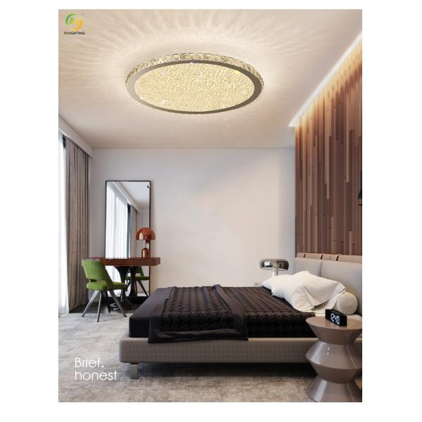 JYLIGHTING Ronde simple salon moderne lumineux luxe maison romantique Led lampe de plafond de cristal