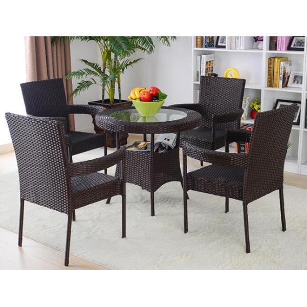 Leisure Aluminium Outdoor Garden Poly Rattan wicker chair patio Backyard table and chairs sets