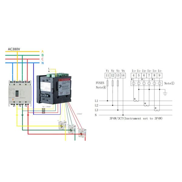 Acrel APM800 Network Power Meter Multifunction Meter Monitoring Power Quality Three Phase Energy Meter External Modules