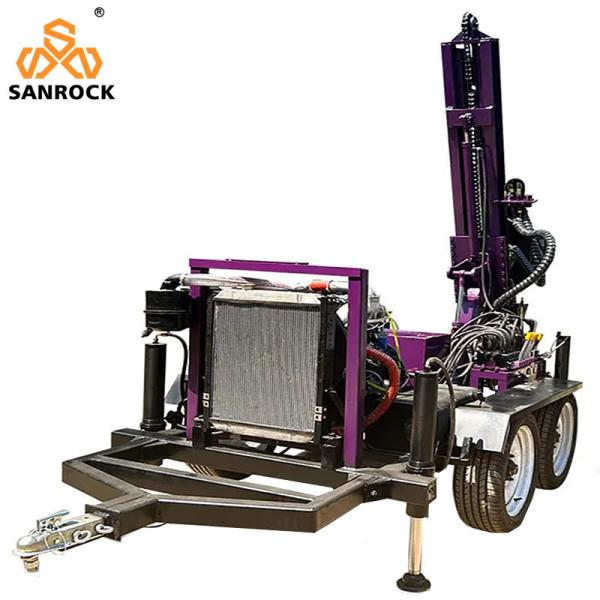 Mini Water Drilling Rig Machine Wheeled Water Well Drill Rig Deep Well Drilling Equipment