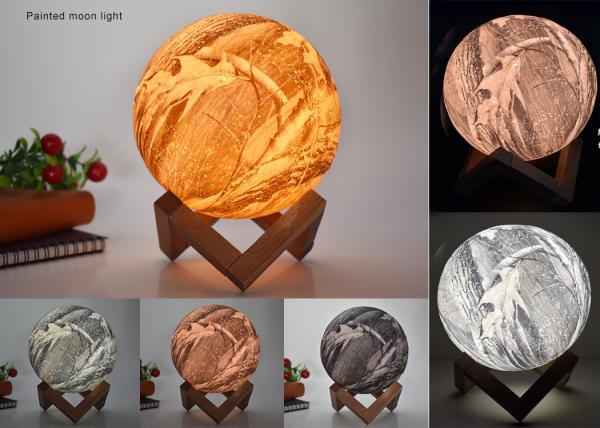 Moon Light Innovative LED Lighting , Adjustable Reading Lamp 240MAH Polymer Battery