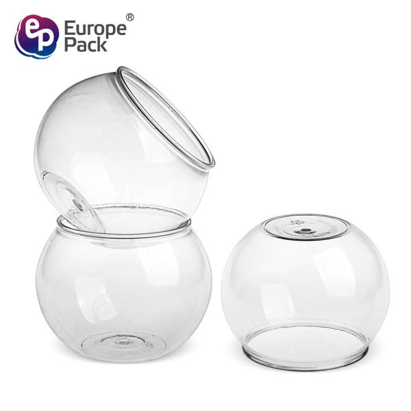 Round ball shape plastic cup dessert pudding,wholesale disposable clear plastic mini dessert cups
