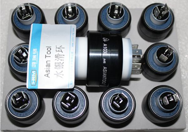 4 Circuits Mercury Slip Ring With Two Rings 30A And Two Rings 4A