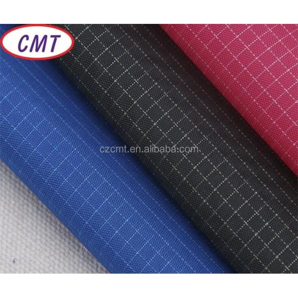 200D PU Coated Double Colors Waterproof Grid Nylon Oxford Fabric with Customized Color