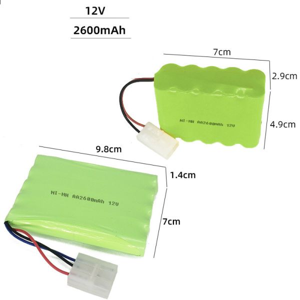 Custom Ni-MH Ni-CD Rechargeable Battery Pack 2.4v-24v Sizes for Home Appliance Applications Sub C AA AAA