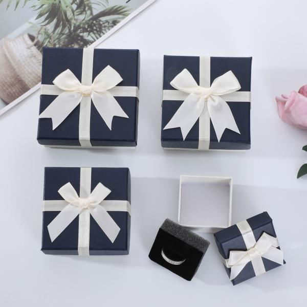 Elegant Cardboard Jewelry Package Box With Foam Insert For Ring Necklace