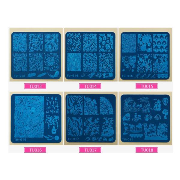 Nail Art - Decorating Stamp Plate, Scraper tool and Nail Stamper TU13-18