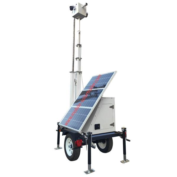 Small Solar Surveillance Trailer With Camera System For Outdoor Sport Events US Standard