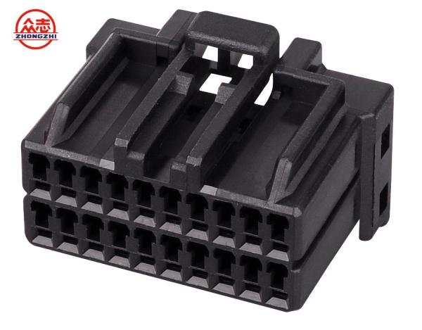 Plastic Black Automotive Wire Connectors 20 Pins Auto Connectors For Wire Harness