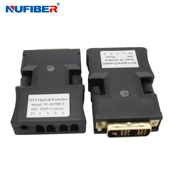 Multimode 2 Core LC Mini DVI To Fiber Extender EDID 500 Meters