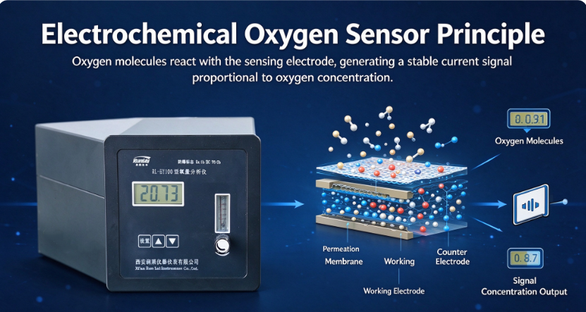 Metal Explosion Proof Oxygen Gas Analyzer With Sound Alarm Digital LCD Display 24VDC