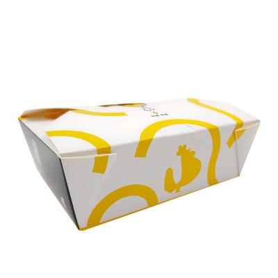Anti forma à prova de graxa suja do retângulo da caixa de papel de recipiente de alimento para o restaurante