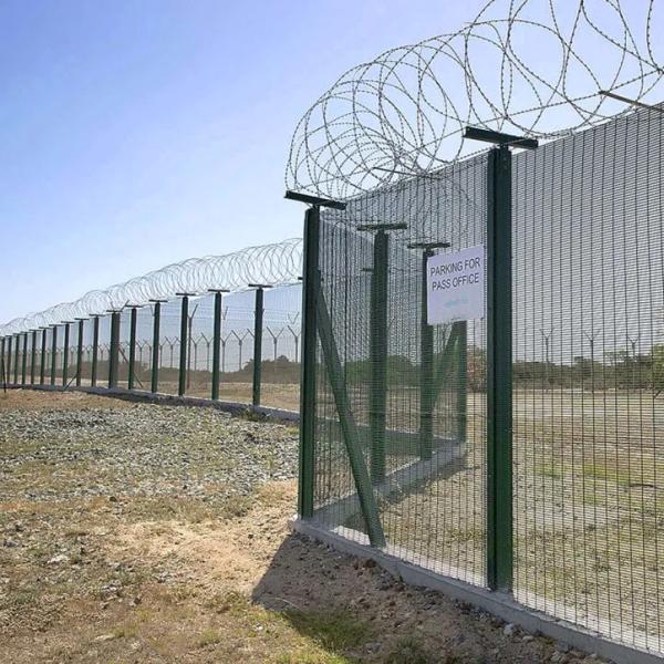 Hole Opening 12.7mmX76.2mm 358 Anti Climb Fence Pvc Coated