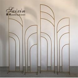 Decoração de flores portátil 4 Pcs Conjunto Quadro de ouro Tecido Sequin Stand