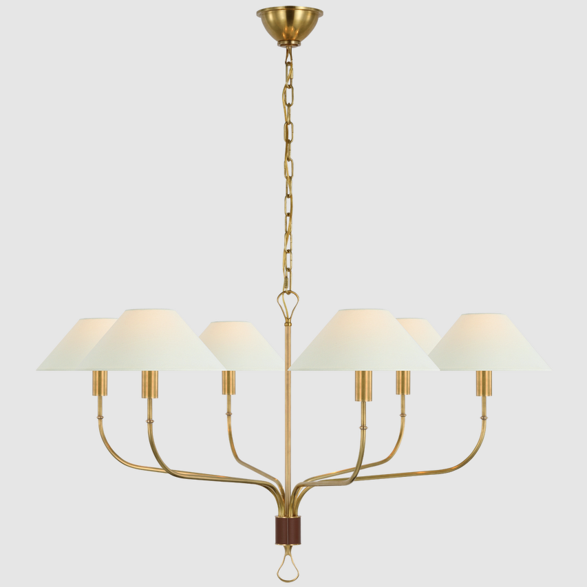 Modern Brass Body Adjustable Height Pendant Light with 3500K Warm White LED for Kitchen Island or Home Office