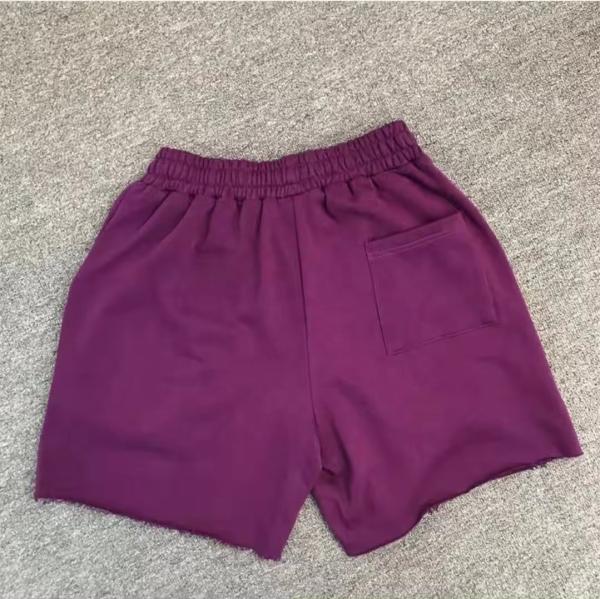 calções curtos de terry francês de homens escuros Graphic Puff Print Joggers Desporto Treino Sweat Shorts Streetwear Velo de algodão